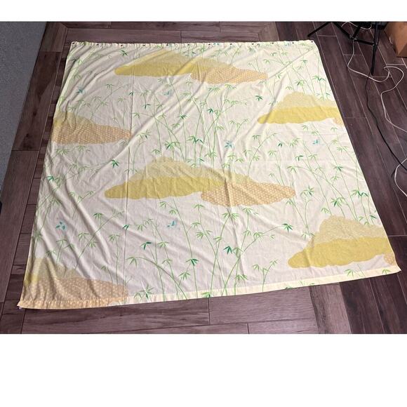 VTG West Point Pepperell Shower Curtain Asian Inspired Birds Bamboo 69"x72" - Picture 5 of 13